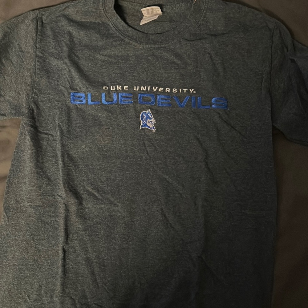 Gildan grayish-blue Duke Blue Devils t shirt. (Men’s S)